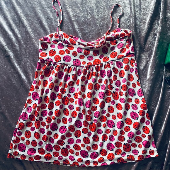 Diane Von Fostenburg Silk Lady Bug Flowy Cami - Picture 5 of 10